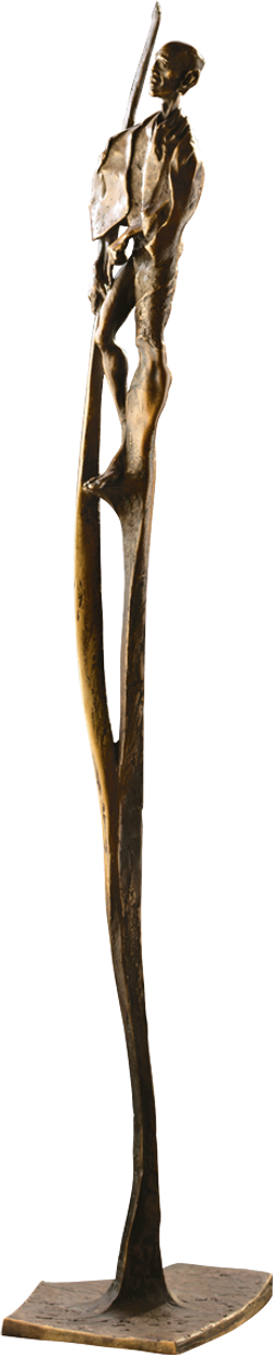 Bronzefigur Massai-Krieger von Woytek