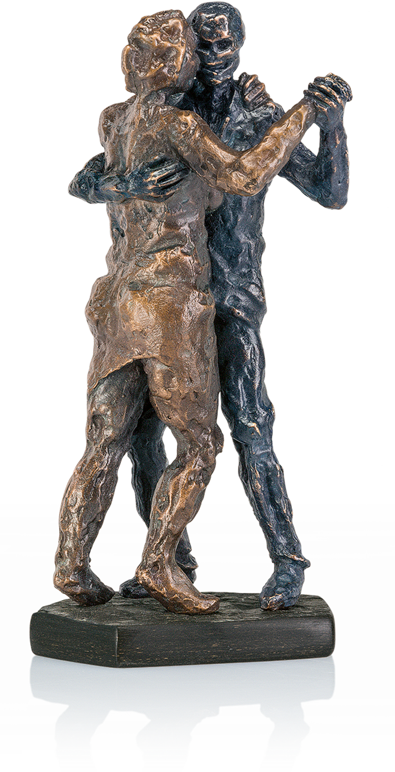 Bronzeskulptur-Tangopaar-Herbst