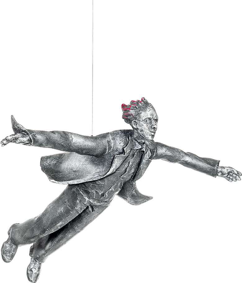 Bronzefigur Freefall (him) von Michal Trpák