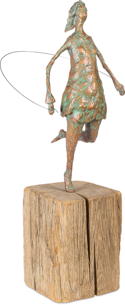 Bronzefigur Seilspringerin von Gudrun Rienhardt