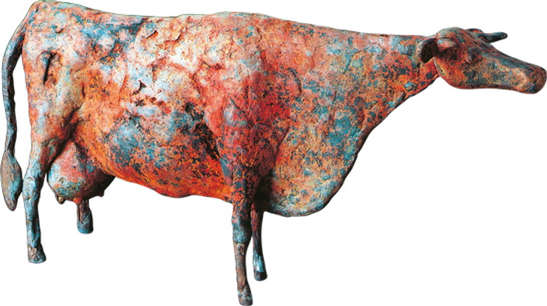 Bronzefigur Kuh von Hermann Schwahn