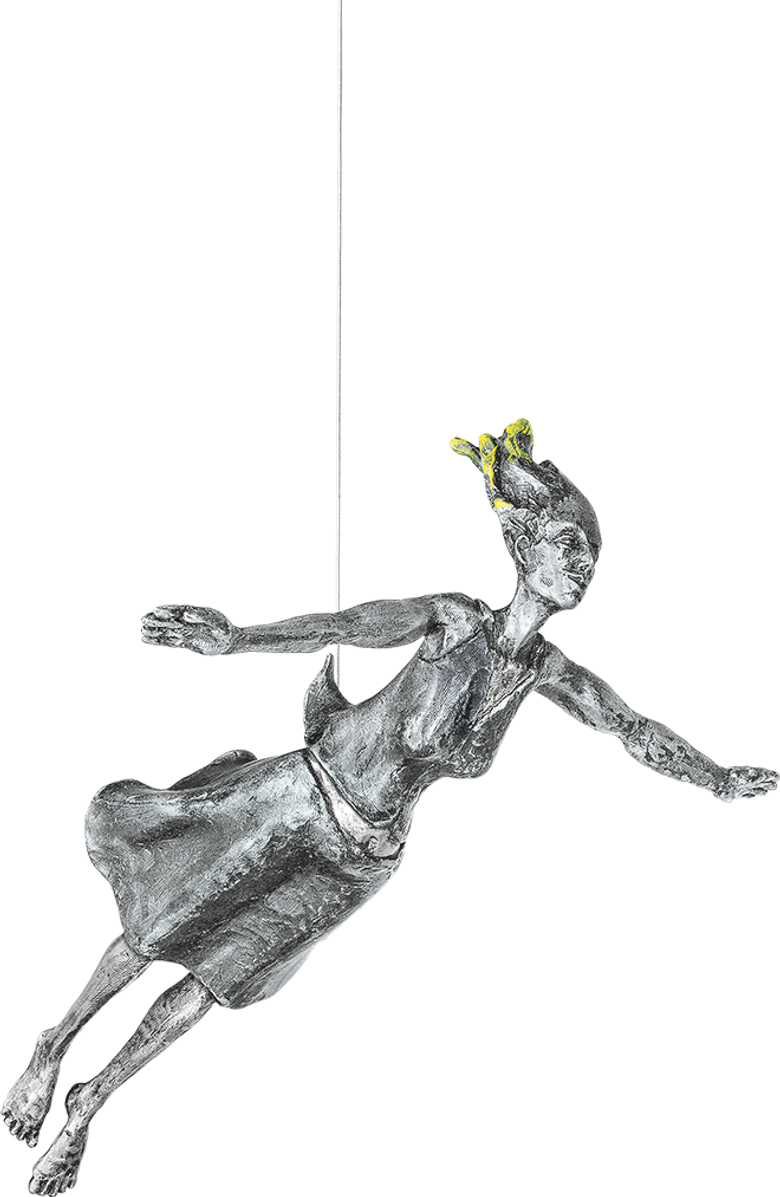Bronzefigur Freefall (her) von Michal Trpák