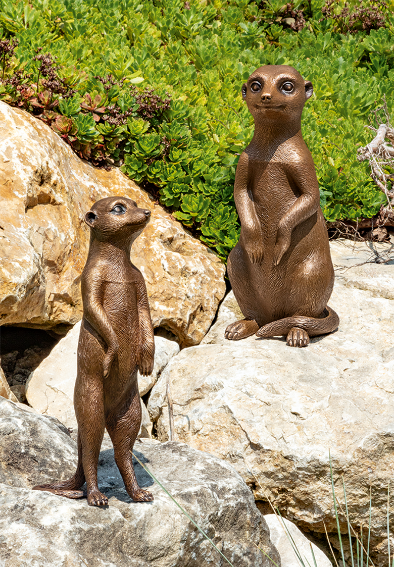 Bronzefigur «Erdmännchenjunges» aus dem Atelier Strassacker