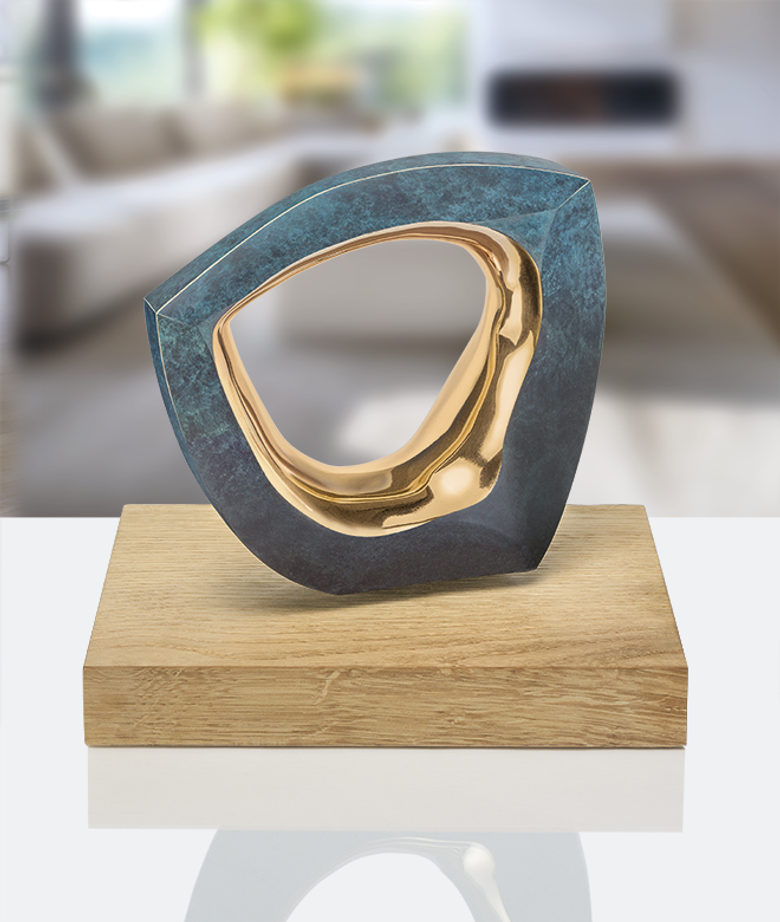 Bronzefigur «Lebensblick» von Teresa Wild