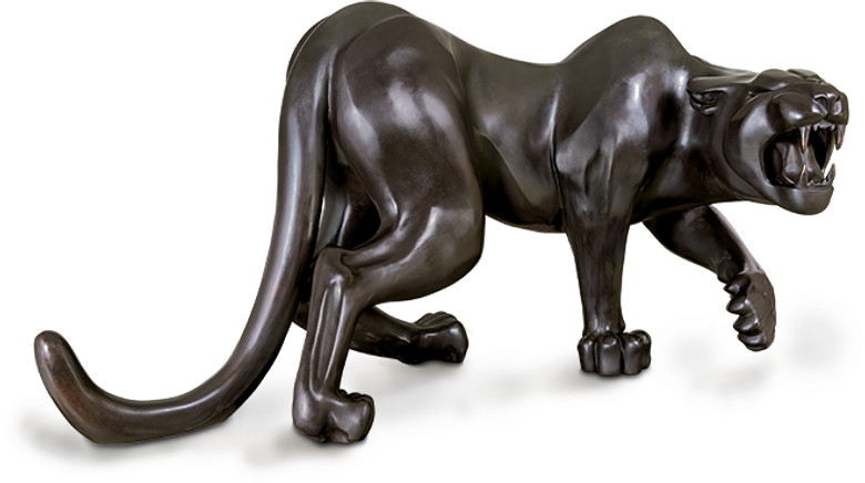 Bronzefigur Ira (Panther) von Esther Reinhart