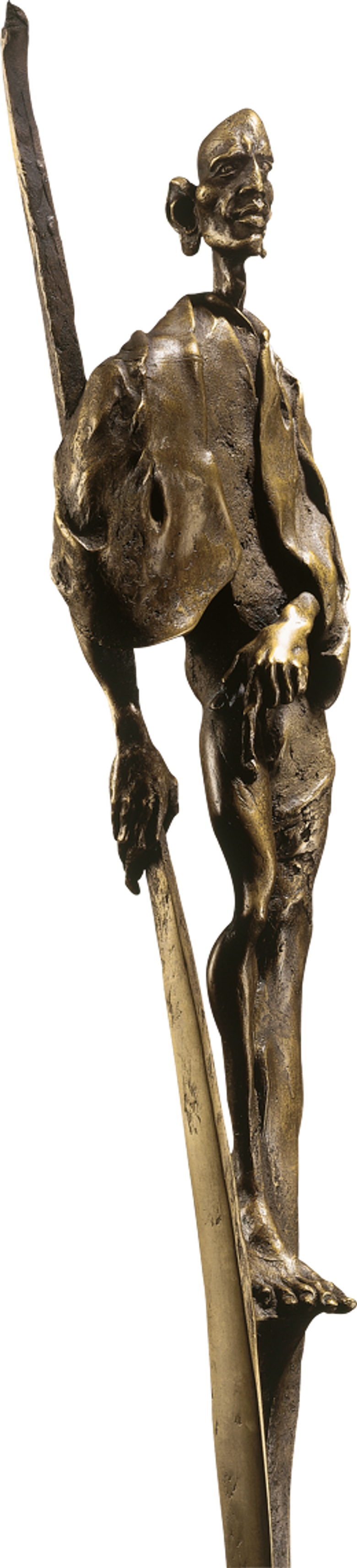 Bronzefigur Massai-Krieger von Woytek