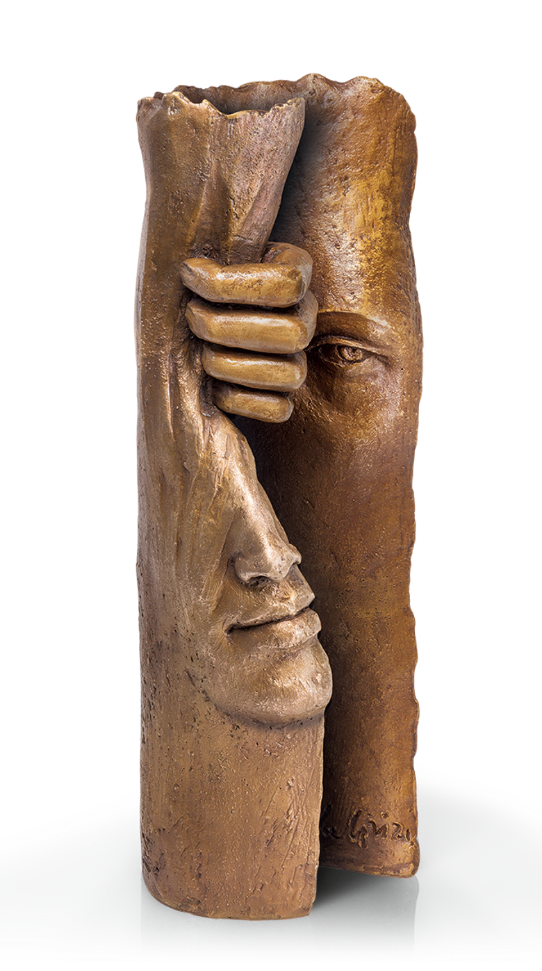 Bronzeskulptur-Curtain