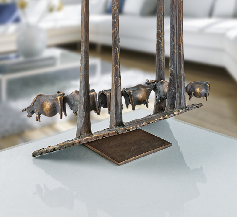 Bronzefigur «Windweide» von Kurtfritz Handel