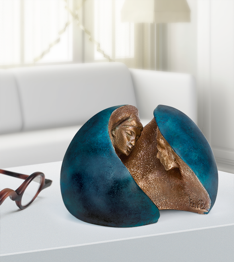 Bronzefigur Zwei in Einem von Maria-Luise Bodirsky
