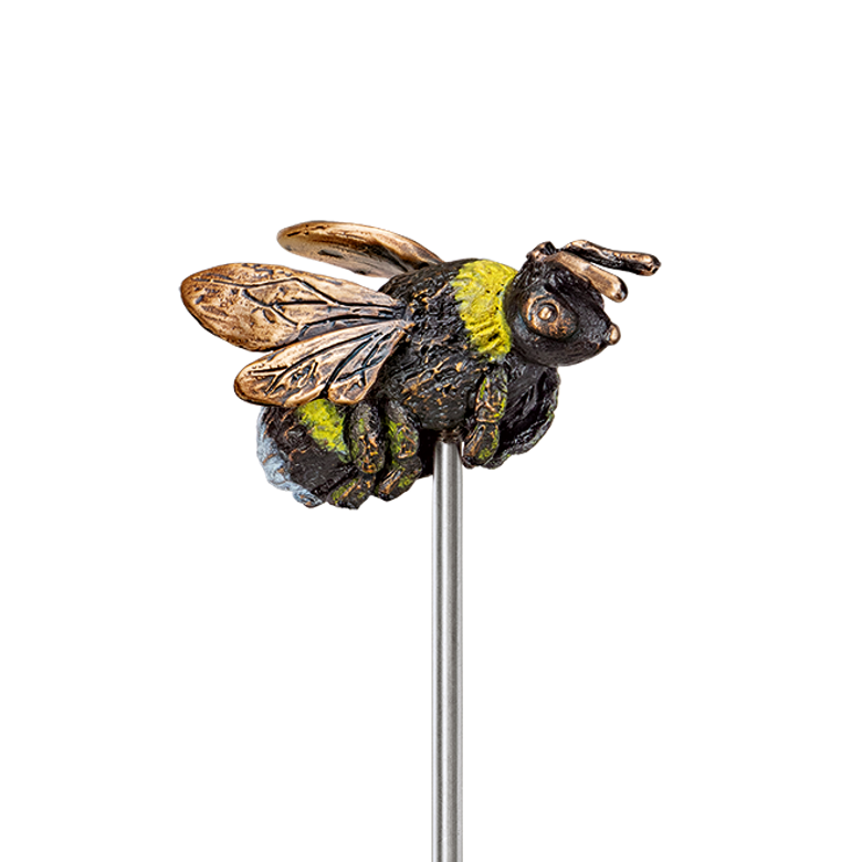Bronzefigur «Pflanzenstecker Hummel» aus dem Atelier Strassacker
