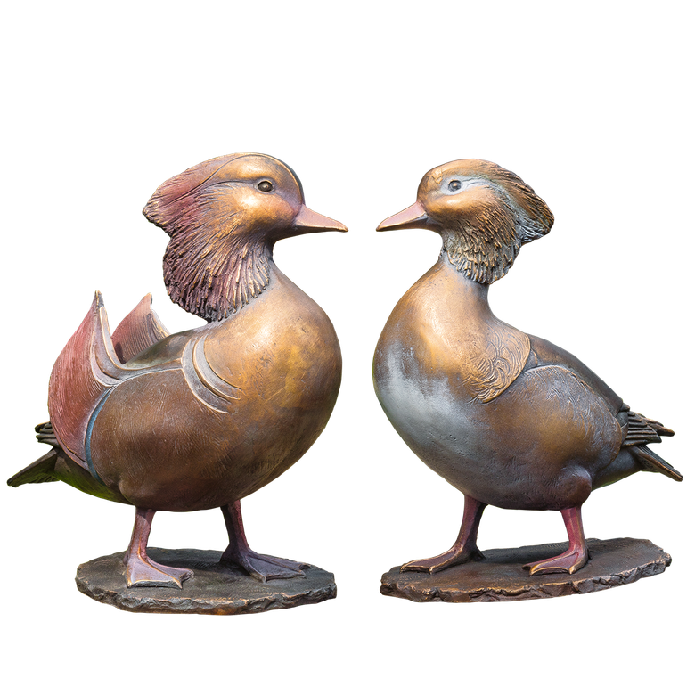 Bronzemandarin - Ente und Erpel im Set