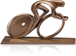 Bronzefigur »Zeitfahrer« von Torsten Mücke