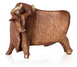 Bronzefigur Stier von David Laugomer
