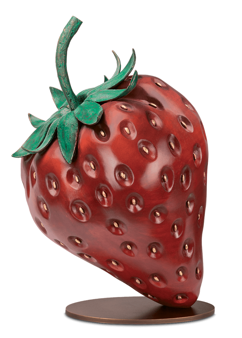 Bronzefigur »Erdbeere« aus dem Atelier Strassacker