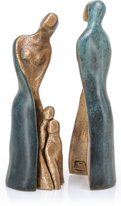 Bronzefigur Familie 4teilig von Maria-Luise Bodirsky