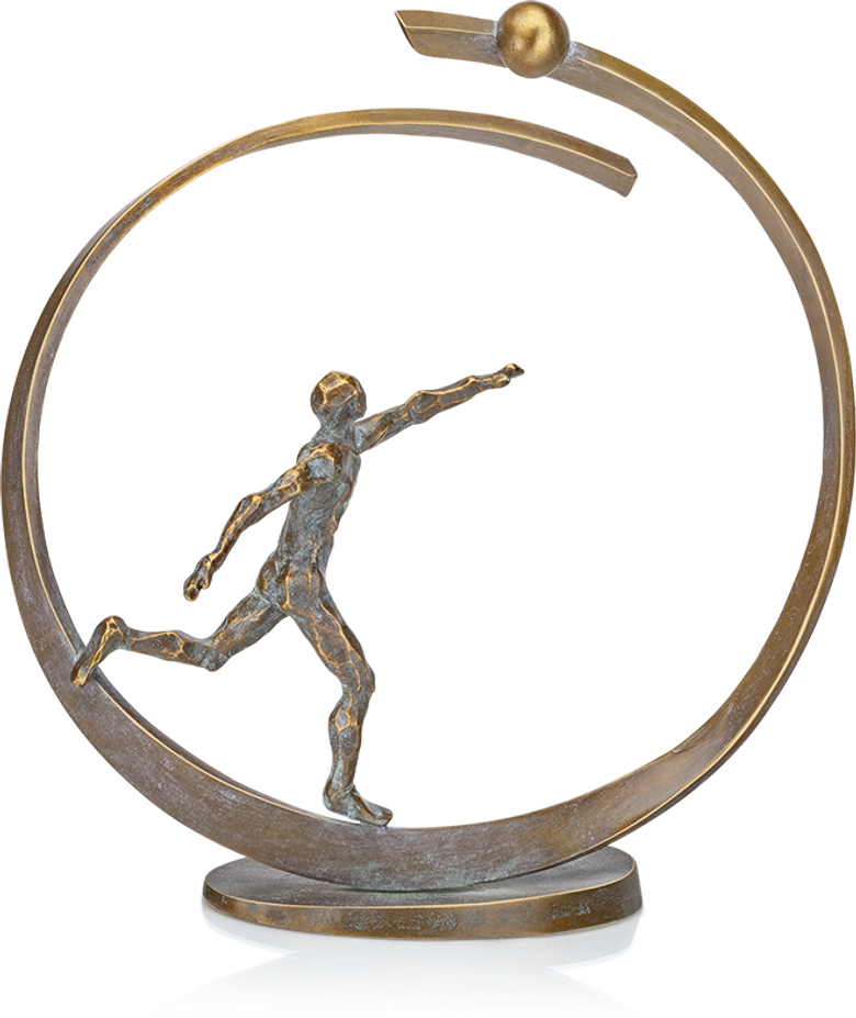 Bronzefigur «Vorwärts» aus dem Atelier Strassacker