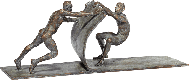 Bronzefigur »Gemeinsam bewegen« von Leo Wirth