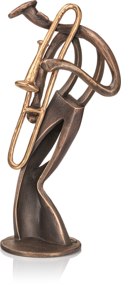 Bronzefigur »Posaunenspieler« von Kurtfritz Handel