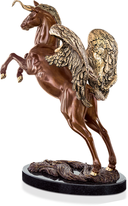 Bronzefigur Mein Einhorn Pegasus von Ernst Fuchs
