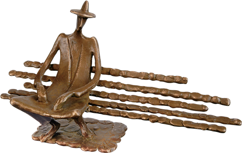 Bronzefigur Einsamer von Kurtfritz Handel