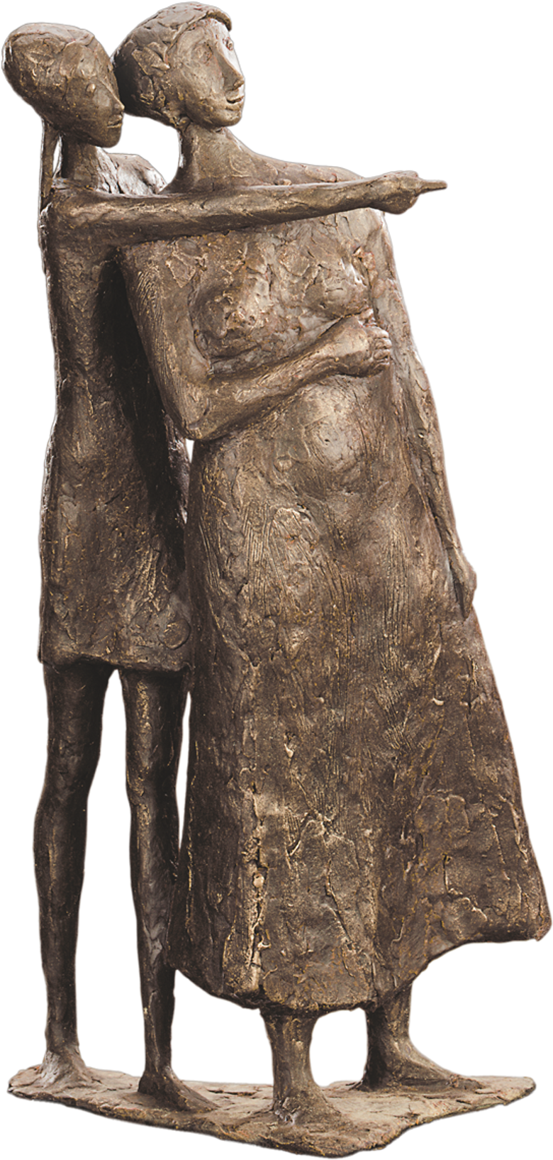 Bronzefigur Zeigen von Manfred Welzel