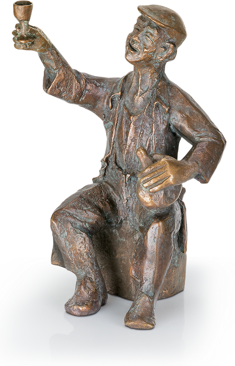 Bronzefigur Fröhlicher Zecher von Steinbrenner