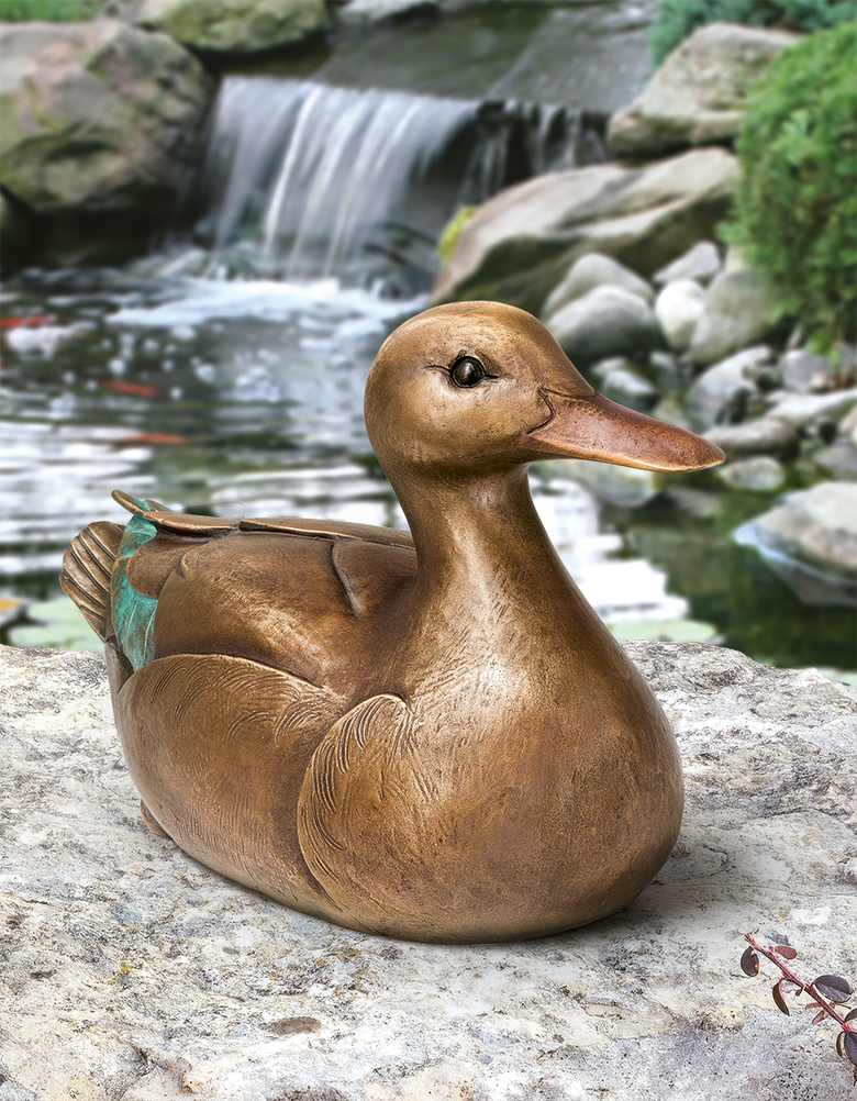 Bronzeskulptur Ente