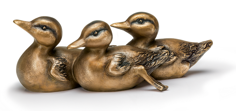 Bronzeskulptur Kükengruppe