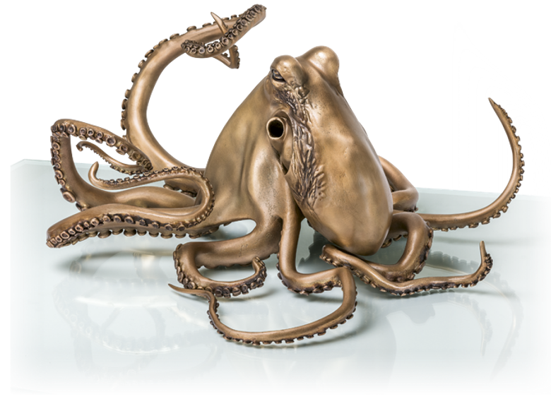 Bronzefigur Octopus von Viktor Palus