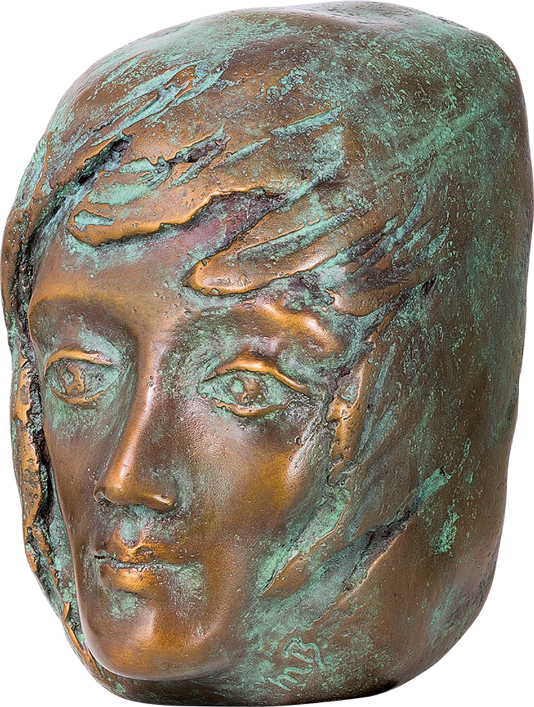 Bronzefigur Festfreude grün von Maria-Luise Bodirsky