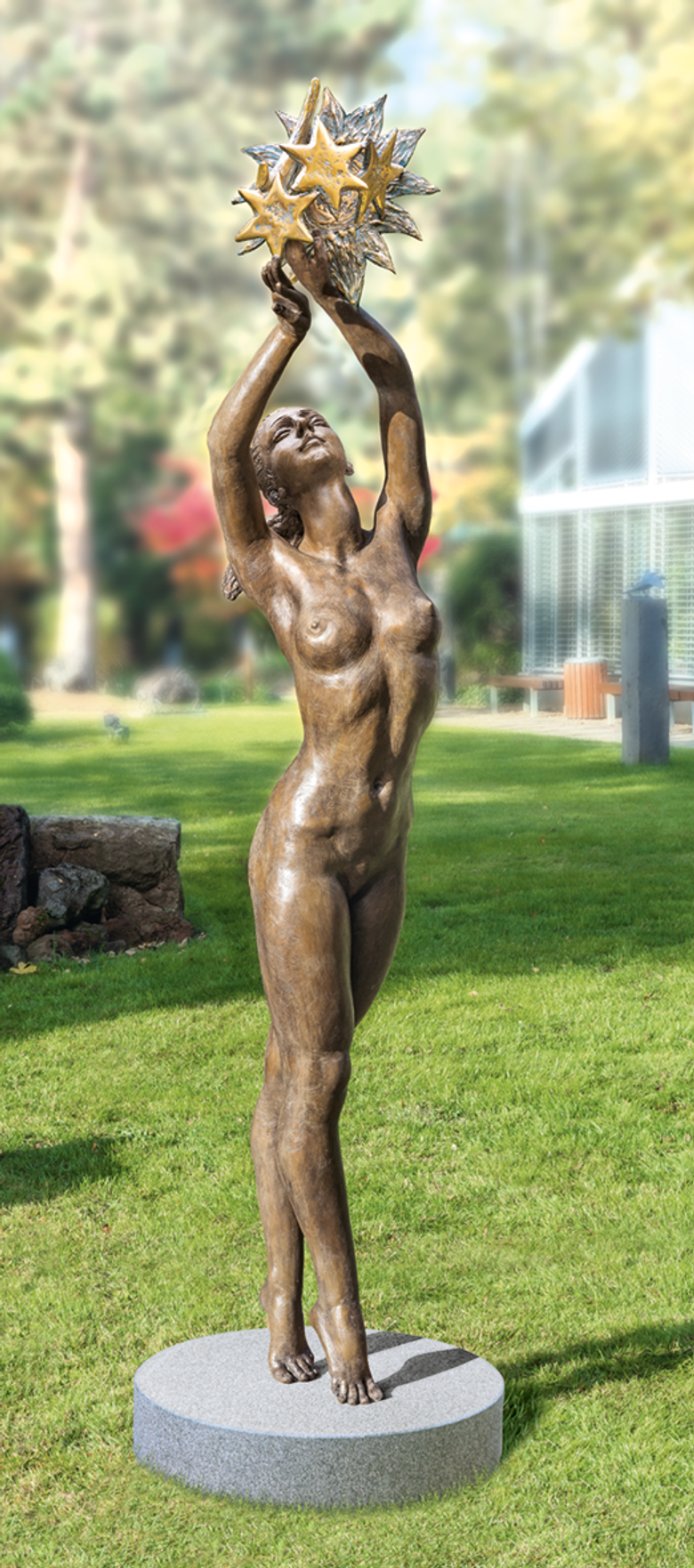 Bronzefigur Sonne. Mond und Sterne von Beth Newman-Maguire