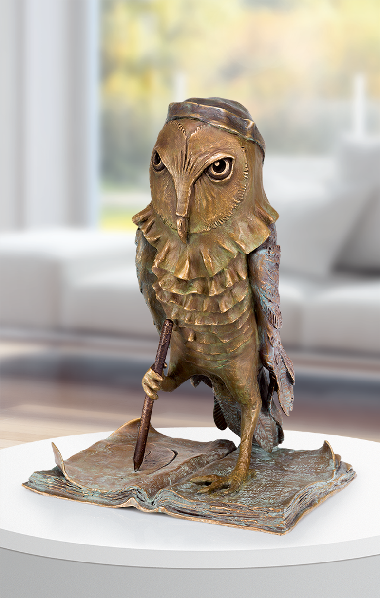 Bronzefigur Chouette Artiste von Boulloche