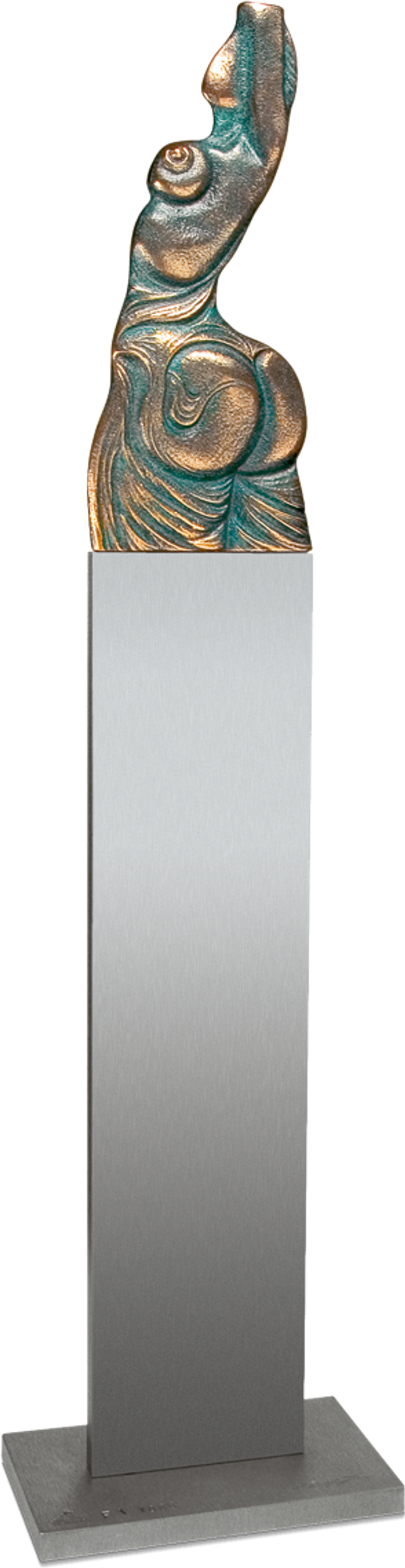 Bronzefigur Venusische Zeichen unter der Haut, Tischvariante von Ernst Fuchs