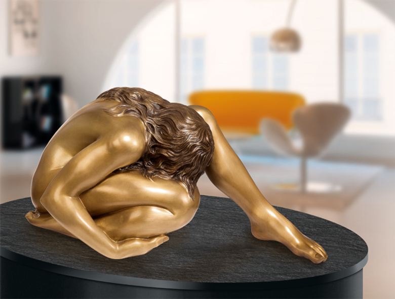 Bronzefigur Donna che si guarda von Bruno Bruni