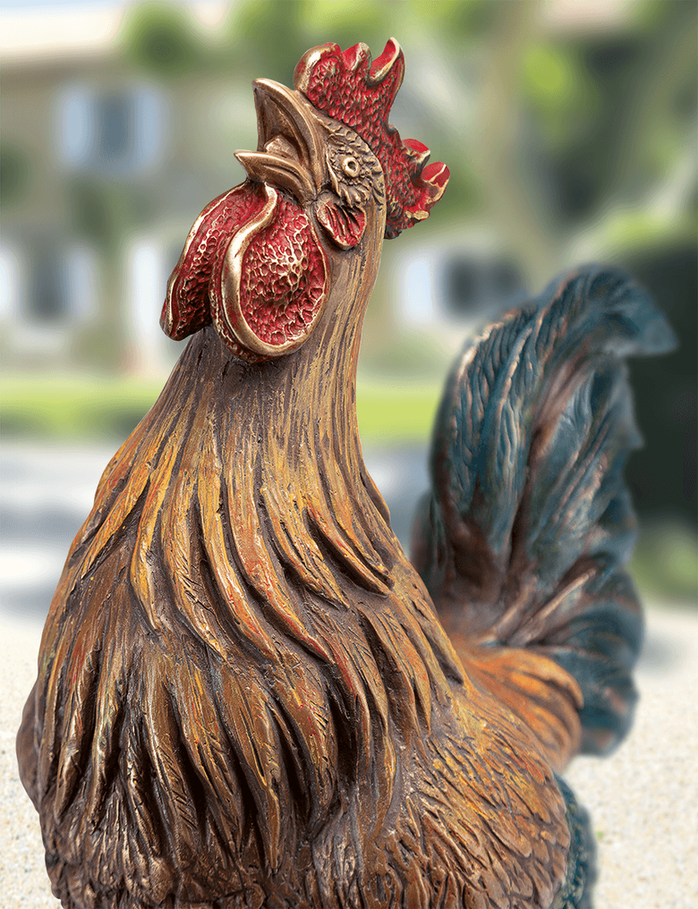 Bronzefigur »Stolzer Hahn« aus dem Atelier Strassacker