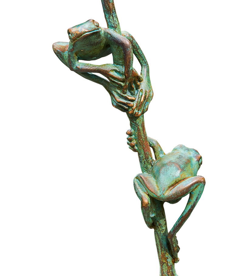 Bronzeskulptur Froesche