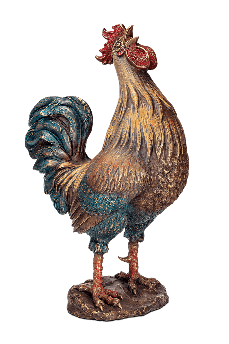 Bronzefigur »Stolzer Hahn« aus dem Atelier Strassacker