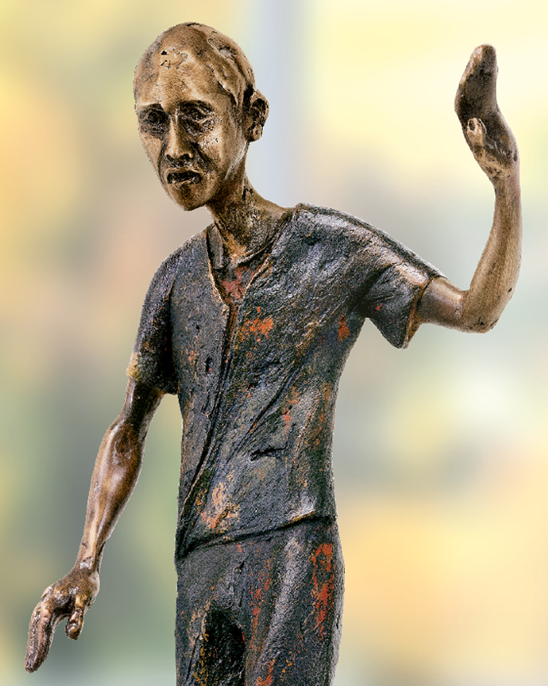 Bronzefigur Am Scheideweg von Woytek