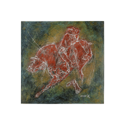 Bronzerelief »Stierkampf« von Nikolaus-Otto Kruch