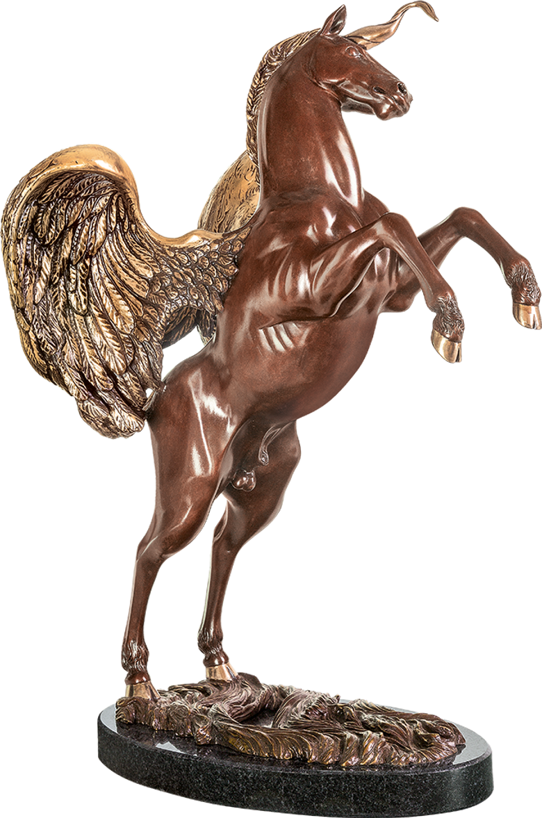 Bronzefigur Mein Einhorn Pegasus von Ernst Fuchs