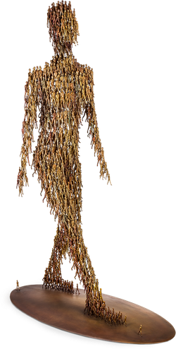 Bronzefigur Going von Michal Trpák