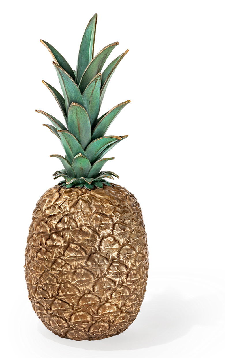 Bronzefigur «Ananas» aus dem Atelier Strassacker