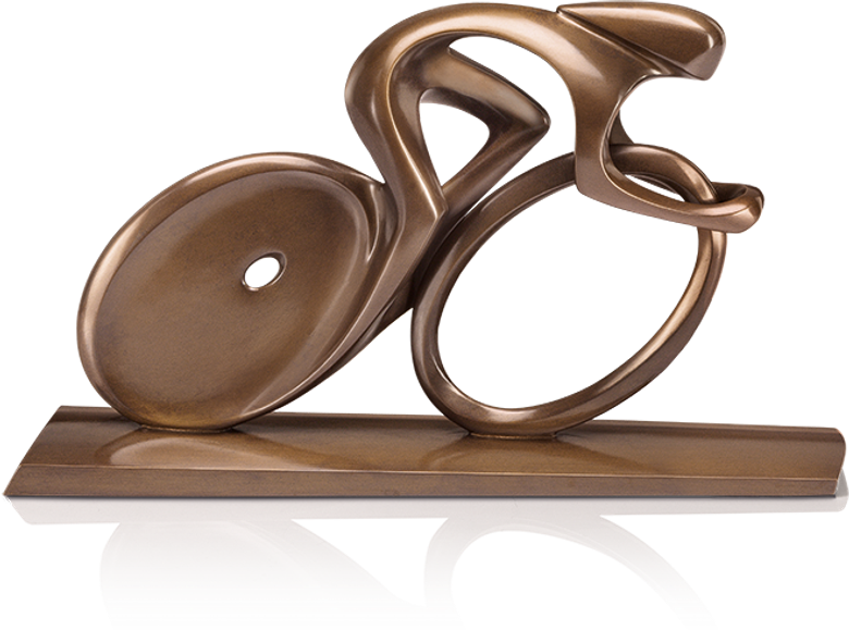 Bronzefigur »Zeitfahrer« von Torsten Mücke