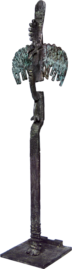 Bronzefigur Totem Anai, freistehend von Bettina  Scholl-Sabbatini