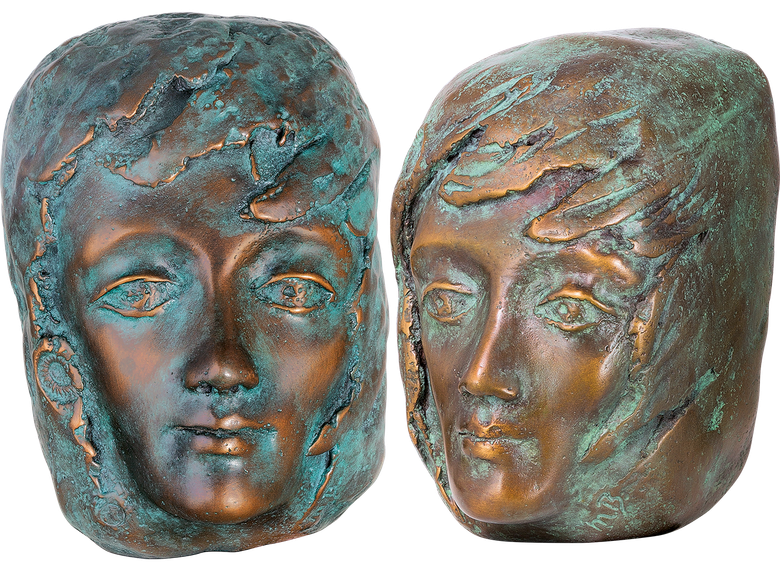 Bronzefigur Set Wegbegleiter II von Maria-Luise Bodirsky