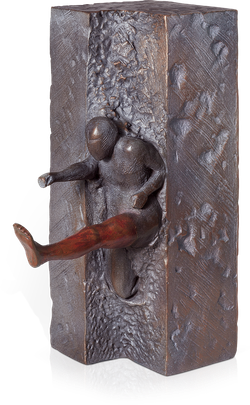 Bronzefigur Der Springer von Jörg Bollin