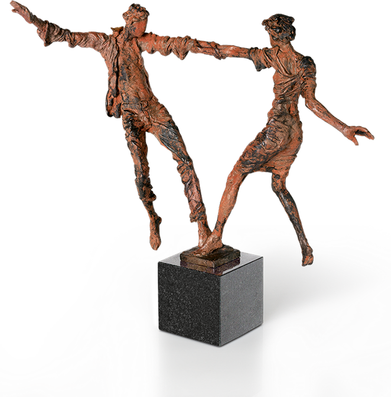 Bronzefigur Liebespaarbalance von Safronov