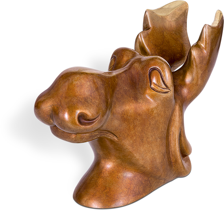 Bronzefigur Elchbulle von Jagna Weber