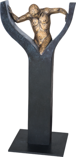 Bronzefigur La force est en toi von Annie Jungers