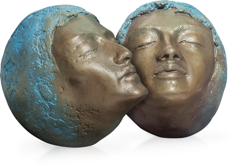 Bronzefigur Zuneigung von Maria-Luise Bodirsky